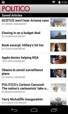 POLITICO android App screenshot 1